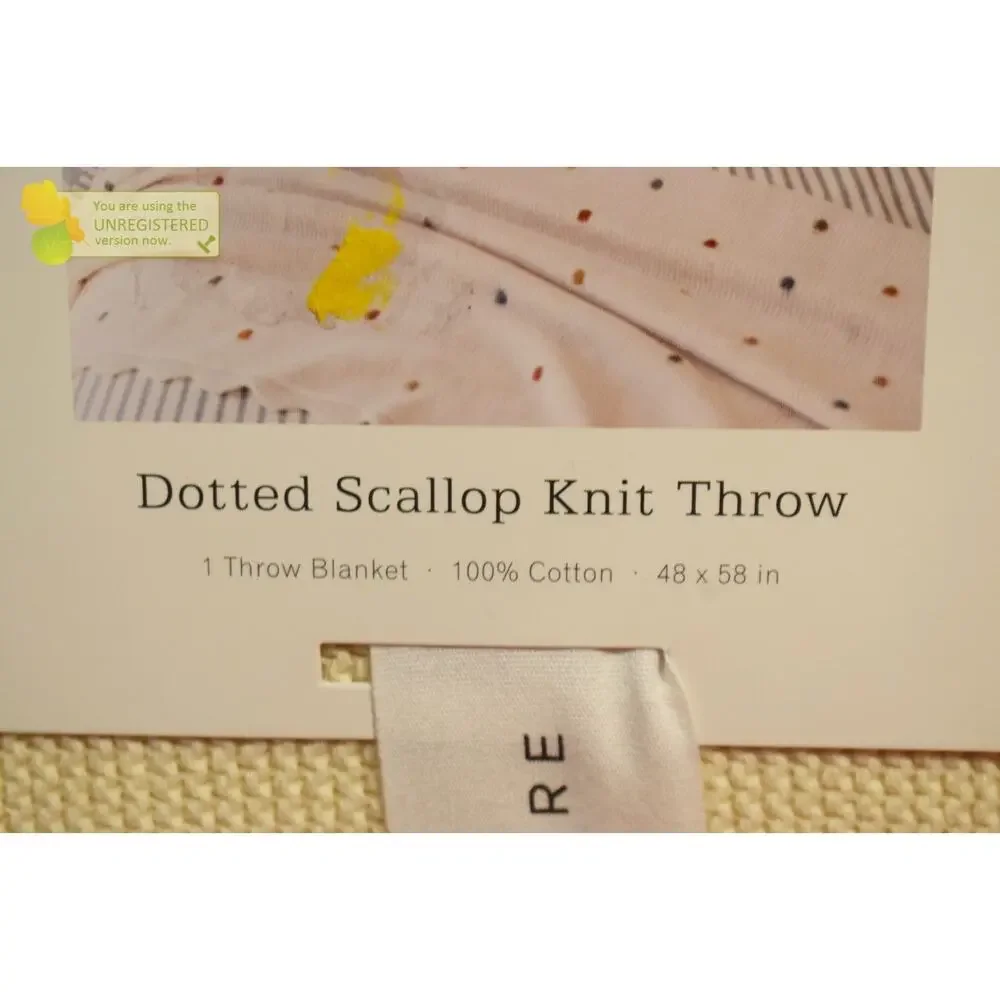 Gathre Twin Knotted Bed Blanket Natural 48x58